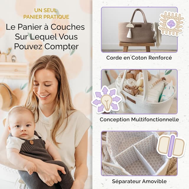 Thumbnail 2 de Yunioo Organisateur de panier à couches 1 pièce