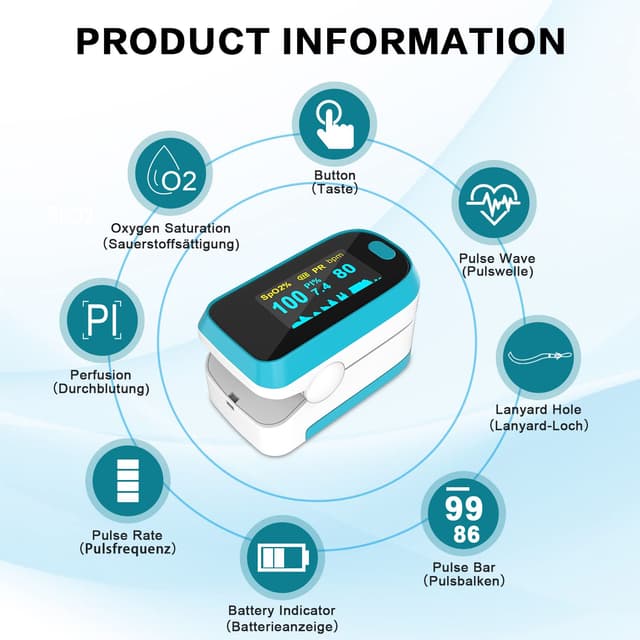 Thumbnail 1 de MOMMED Pulsoximeter Fingerpulsoximeter