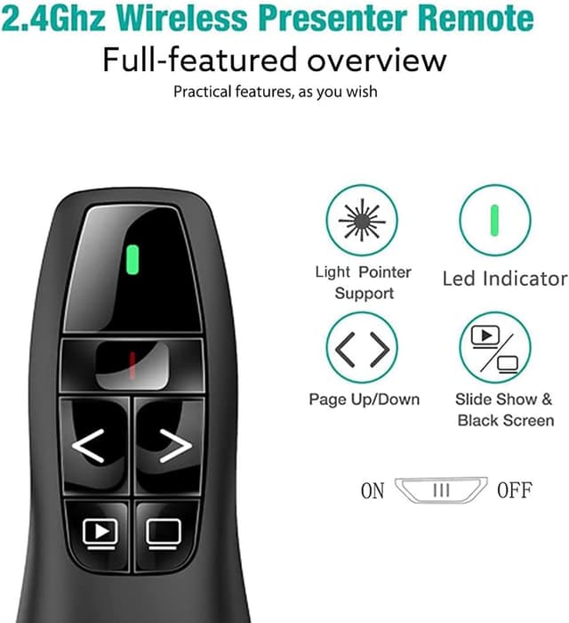 Detalle de Qui 328FT Wireless Presentation Clicker