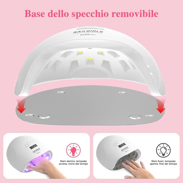 Detalle de NAILGIRLS Lampada UV unghie 220W portatile