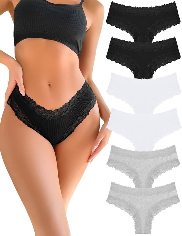 Thumbnail 6 de FINETOO Unterhosen Damen Brazilian Slip Mehrpack 6