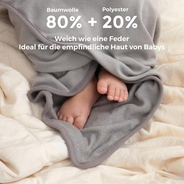 Detalle 2 de momcozy Baby Badetuch Set 76x76 cm