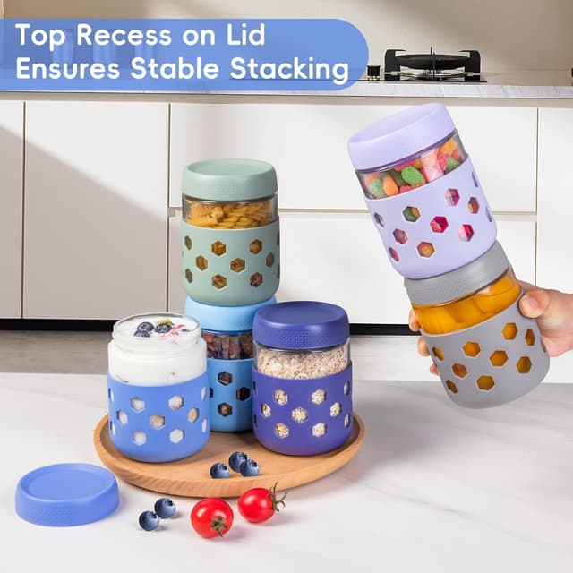 Thumbnail 4 de Gemice 16oz Mason Jars 6-Pack for Meal Prep 🍯