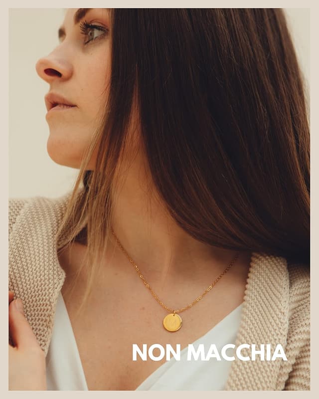 Detalle de GD GOOD.designs EST. 2015 catenina da donna con iniziali in argento, collana con lettere argentate