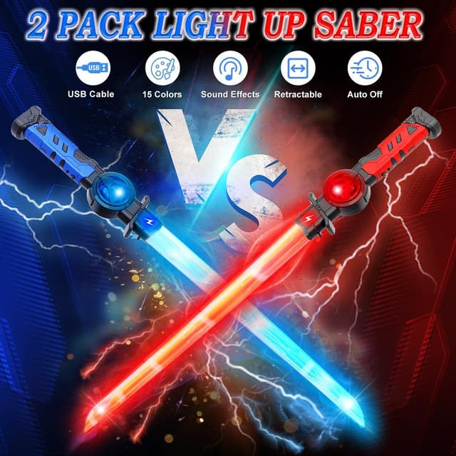 Thumbnail 1 de VATOS Lichtschwert 2er Set RGB