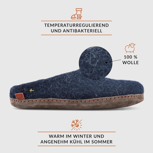 Detalle 2 de Green Comfort MAKALU Hausschuhe aus Schaffilz
