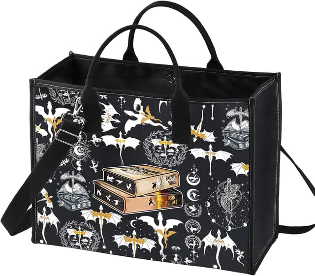 Detalle de LEVLO Wing Dragon Cosmetic Bag (Wing Dragon LT) cotton canvas zipper pouch