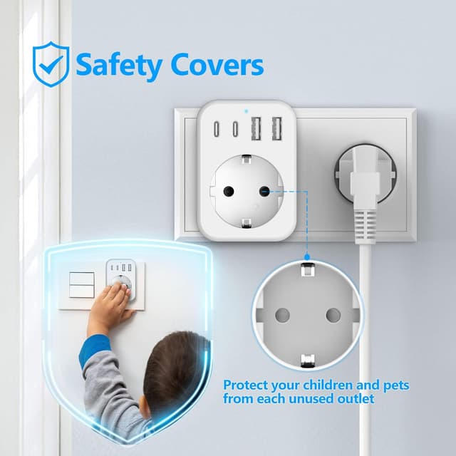 Thumbnail 4 de Multiprise Murale JSVER 5 en 1 3600 W