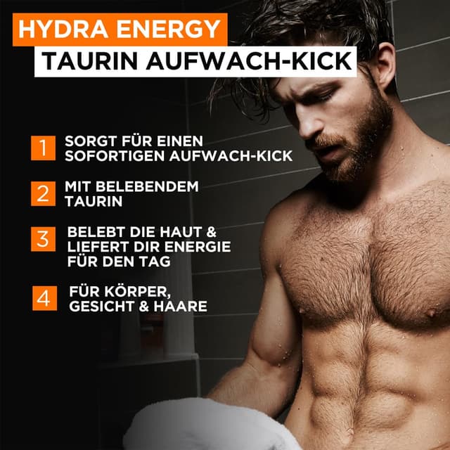 Detalle 2 de L’Oréal Paris Men Expert XXXL Duschgel und Shampoo Hydra Energy (Taurin) – 1.000 ml