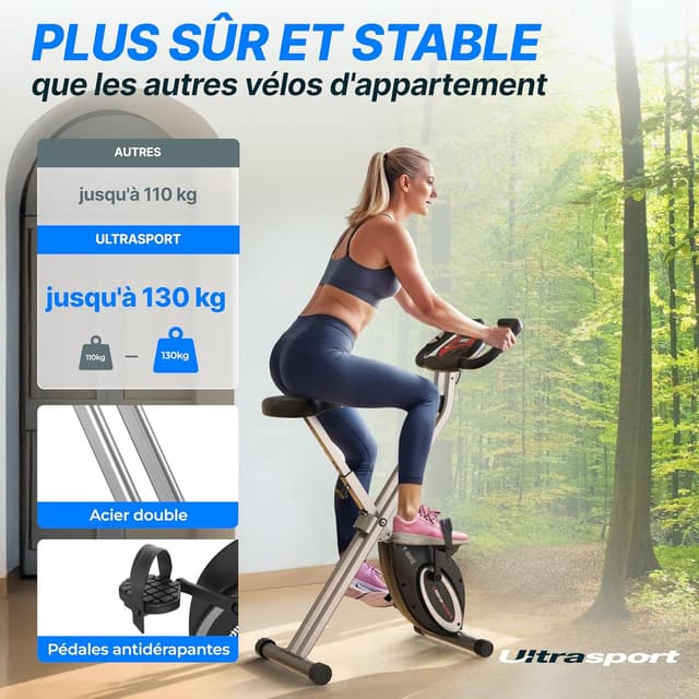 Detalle 2 de Vélo d’appartement pliable Ultrasport F-Bike