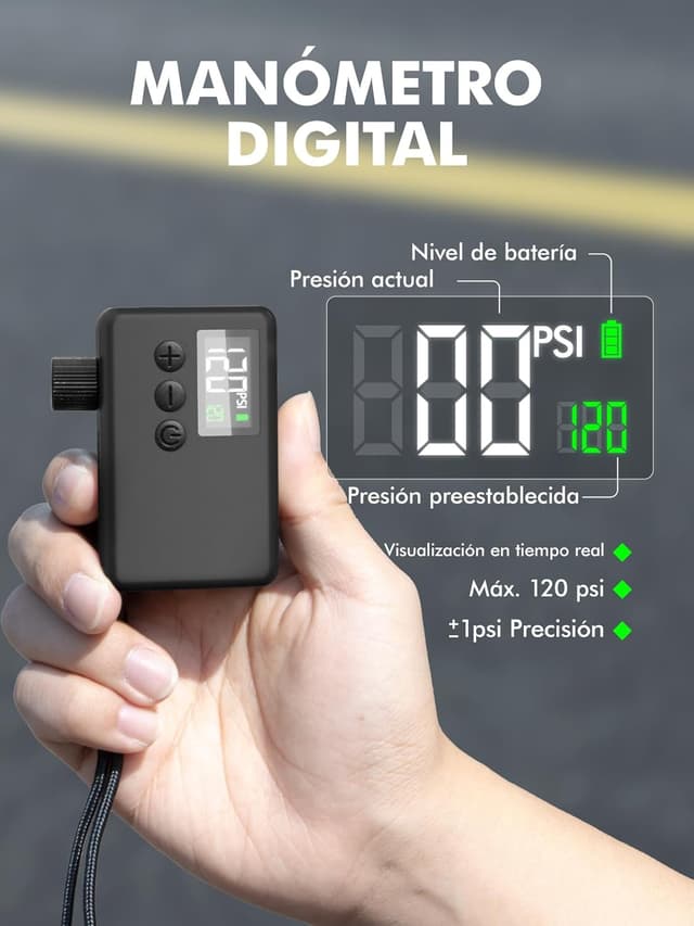 Thumbnail 2 de GPUTEK Bomba Eléctrica para Bicicletas 🚲, Alta Presión 120 PSI