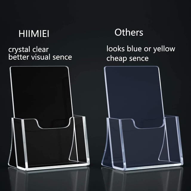 Thumbnail 6 de HIIMIEI Acrylic Freestanding Brochure/Leaflet Holder (A5, Clear) – 2 Pack