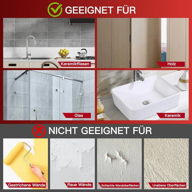 Detalle 2 de Latoxcaa Klebehaken Extra Stark bis 20 kg (10 Stück) – transparente selbstklebende Haken ohne Bohren