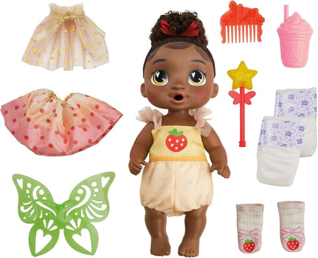 Detalle de Baby Alive Fairy Fashions Berry Boo Doll (11 Inches) with Clothes & Accessories