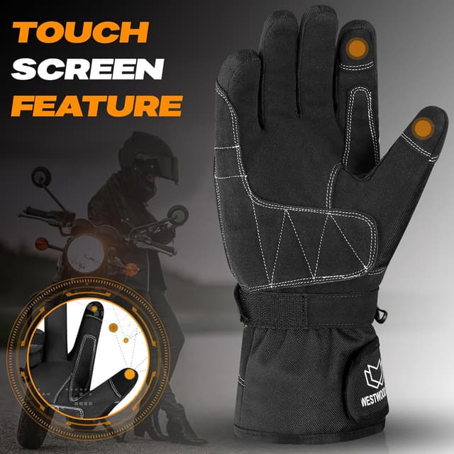 Thumbnail 5 de Motorbike Motorcycle Waterproof Winter Gloves