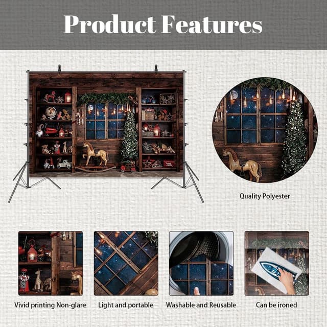 Thumbnail 5 de MEHOFOND 8x6ft Christmas Backdrop