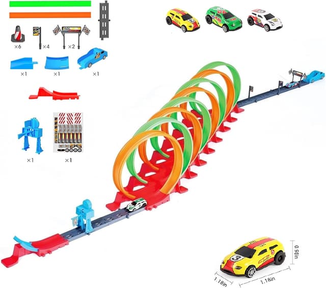 Detalle de Havnidy circuit looping auto enfants 360°