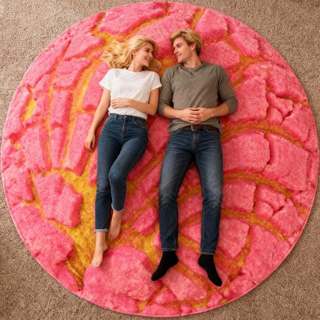 Detalle de Acteb 74-inch Pepperoni Pizza Blanket (Soft Fleece) — White Elephant Gift for Adults