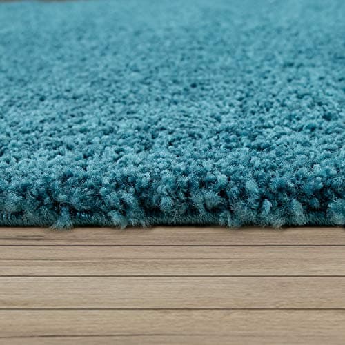 Thumbnail 1 de Paco Home Tapis de salon rond 200 cm, turquoise ⚙