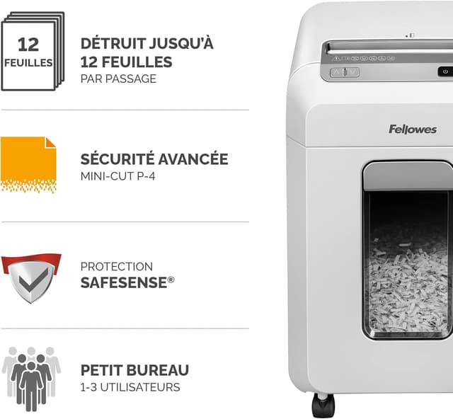 Detalle de Fellowes 12Ms destructeur documents, 23 L