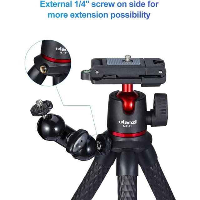 Detalle 2 de Ulanzi MT-11 Mini trípode flexible para móvil y DSLR 🎥
