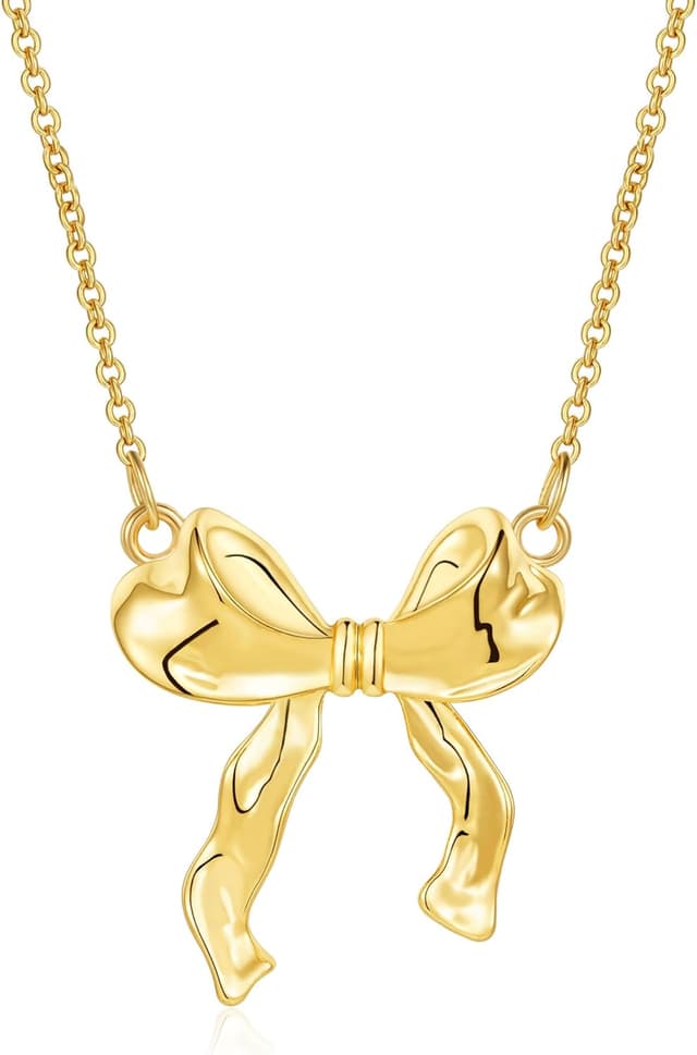 Thumbnail 6 de Rajputana bow necklace for women & girls – 14K gold-plated ribbon bow choker