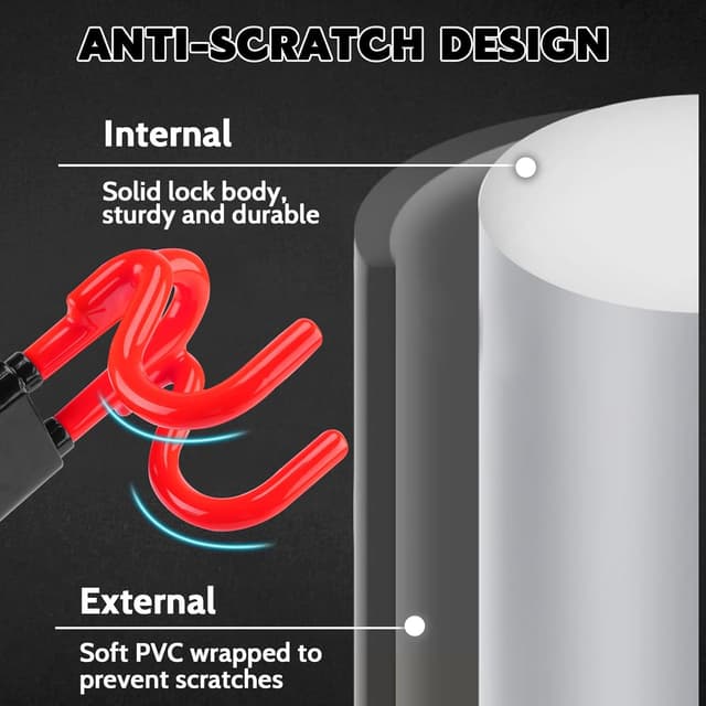 Thumbnail 4 de Tevlaphee Steering Wheel Lock Twin Bar 5.5–13.8"