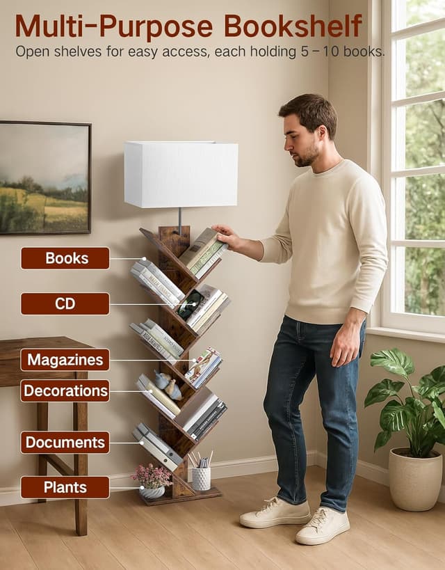 Thumbnail 5 de OUTONLIFE Libreria ad Albero 9 ripiani