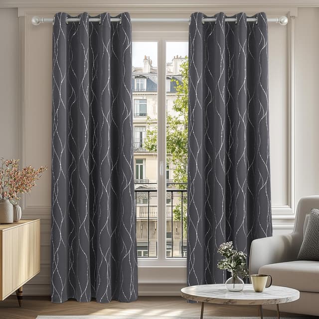 Thumbnail 6 de Deconovo 63 Inch Navy Blue blackout Curtains