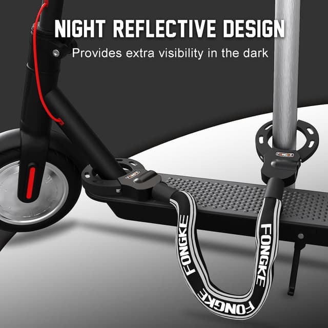 Detalle de Handschellenschloss für E-Scooter – Schloss für Segway Ninebot, Xiaomi, NIU und andere Elektroroller