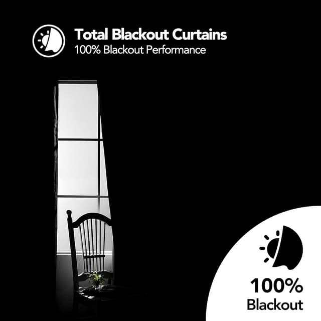 Thumbnail 5 de Deconovo 63 Inch Navy Blue blackout Curtains