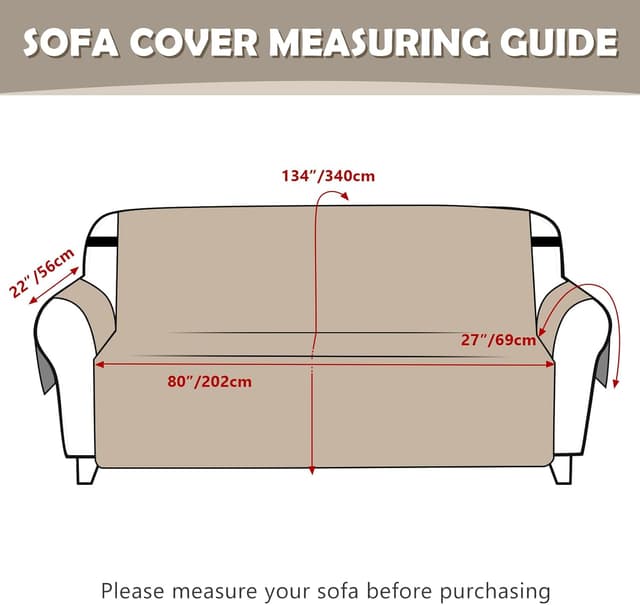 Detalle 2 de Lydevo copridivano impermeabile trapuntato 4 posti beige con braccioli e protezione antigraffio