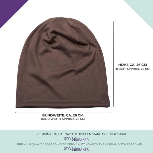 Detalle 2 de styleBREAKER 04024018 Gorro caído ligero 26 cm