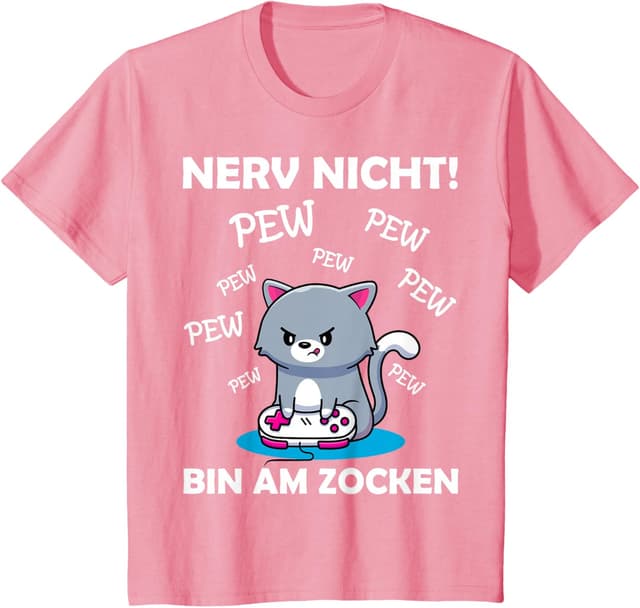 Thumbnail 6 de Gaming Katze T-Shirt als Gamer Spruch