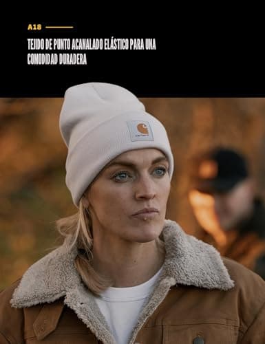 Thumbnail 3 de Carhartt Knit Cuffed Beanie gorro de punto negro 🧢