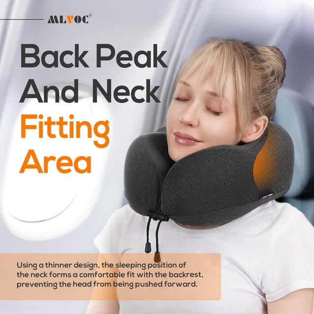 Detalle de MLVOC Memory Foam Neck Pillow for Travel