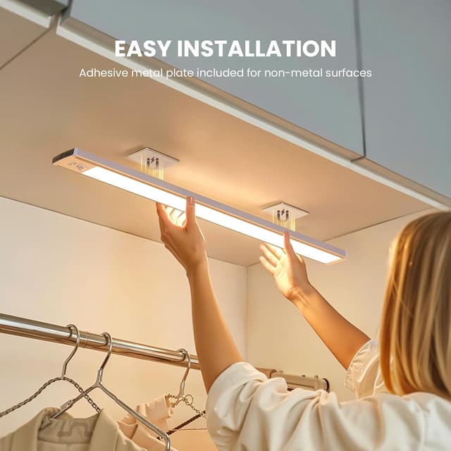 Thumbnail 6 de TANSOOL+ 40cm Under-Cabinet Kitchen Lights (Motion Sensor) – USB-C Rechargeable LED, 2 Pack