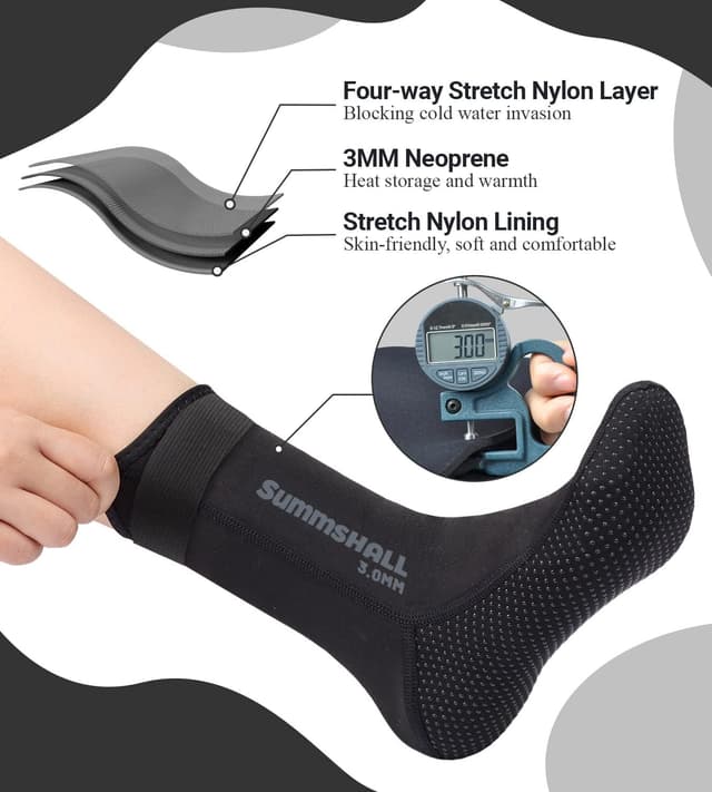 Thumbnail 2 de Summshall Neoprensocken 3mm zum Warmhalten