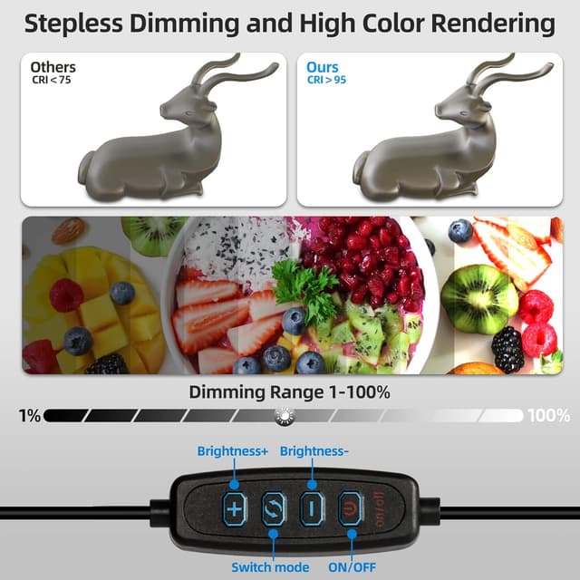 Detalle de PULUZ 30cm Light Box Photo Box Studio Kit with adjustable LED lights and 6 PVC backdrops