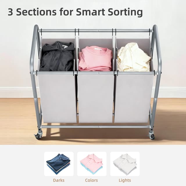 Thumbnail 2 de Storage Maniac 3 Section Laundry Sorter, 35.6 Gal