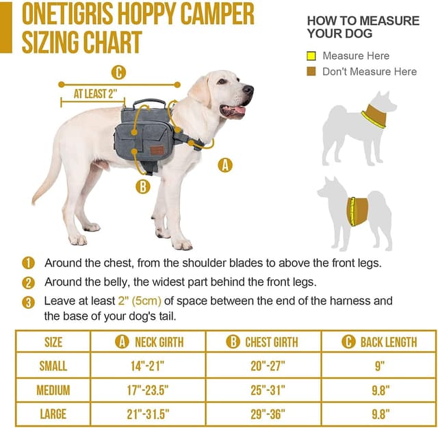 Detalle 2 de OneTigris HOPPY CAMPER dog backpack for hiking, camping and travel