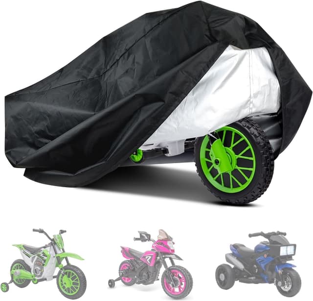 Detalle de Copertura per moto da bambini in tessuto Oxford impermeabile, protezione universale (104 x 63,5 x 84 cm)