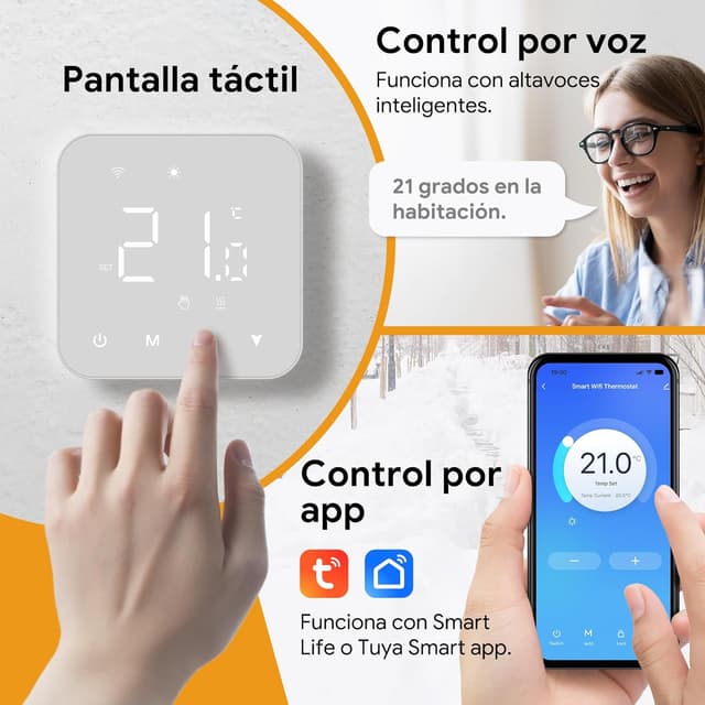 Detalle de Termostato Wi-Fi para caldera de 2 hilos