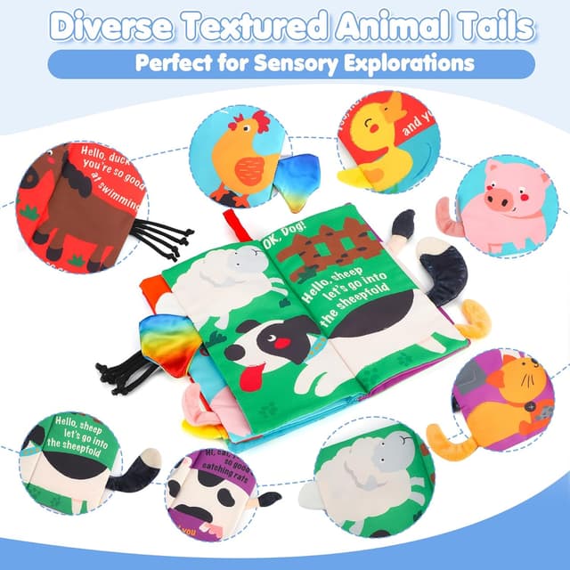 Detalle 2 de beiens Babybuch Quiet Book für Babys 0 bis 6 Monate