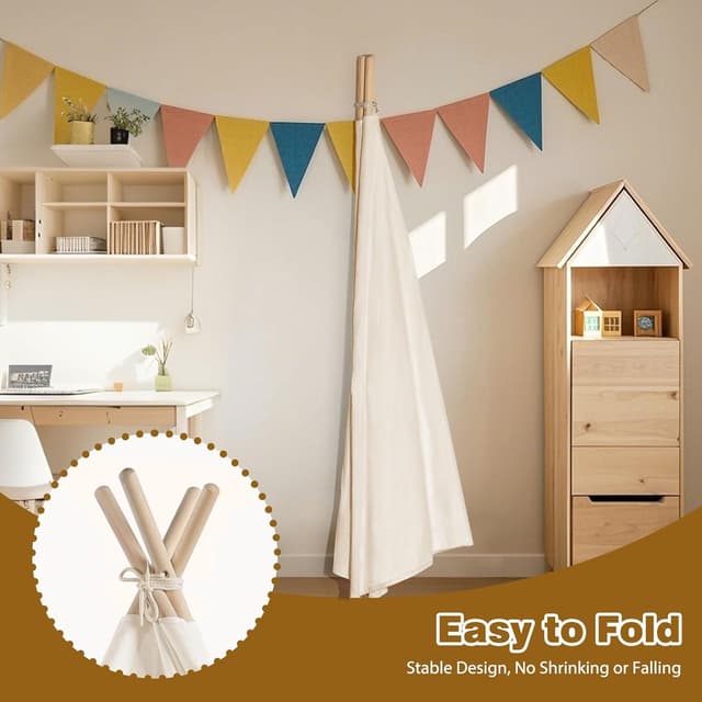 Thumbnail 6 de Wilwolfer Teepee Tent foldable playhouse for kids ⛺