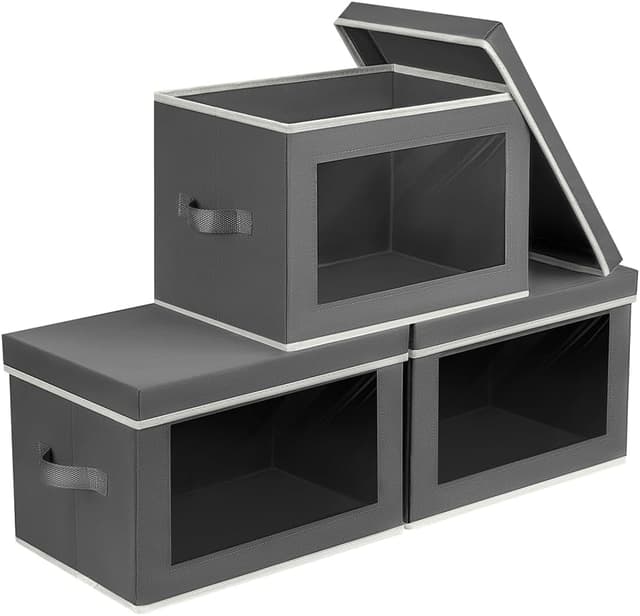 Detalle de Homsorout Fabric Storage Bins, 3-Pack ⚙
