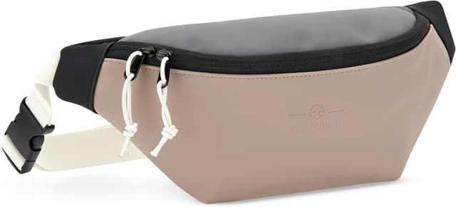 Detalle 2 de Johnny Urban Riley marsupio unisex beige impermeabile, borsa da festival, viaggio e sport