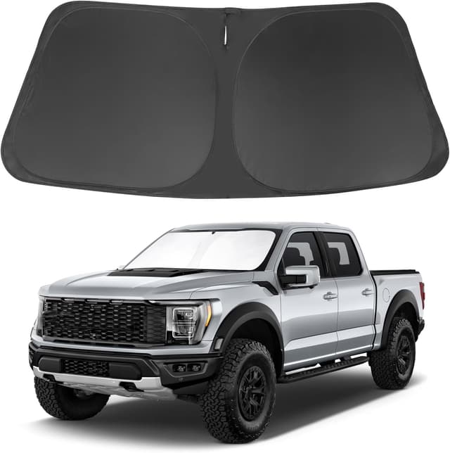 Detalle de Windshield Sun Shade for Ford F-150 (2021-2026) – Vehicle-Specific Parasol Sun Visor Cover