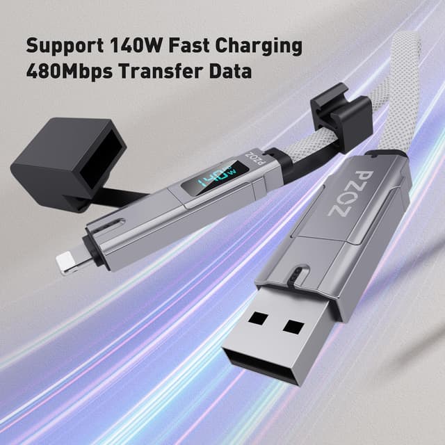 Detalle 2 de PZOZ Keychain Charger 140W USB cable