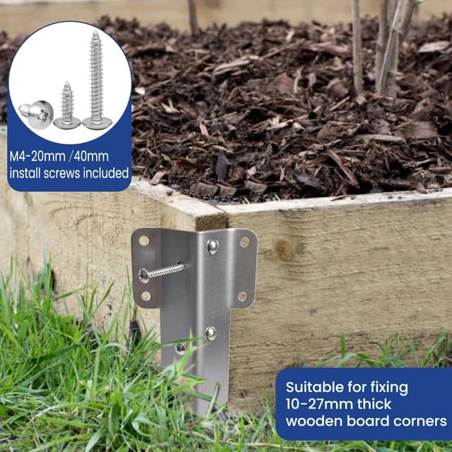 Thumbnail 6 de Xyxu Small Railway Sleeper Brackets 10 pack